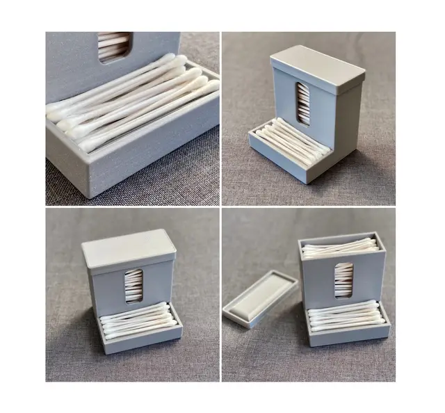 Cotton Swab Dispenser with Lid — modelo 3D