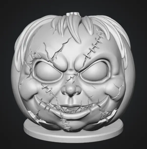 Creepy doll Jack-o-lantern — modelo 3D