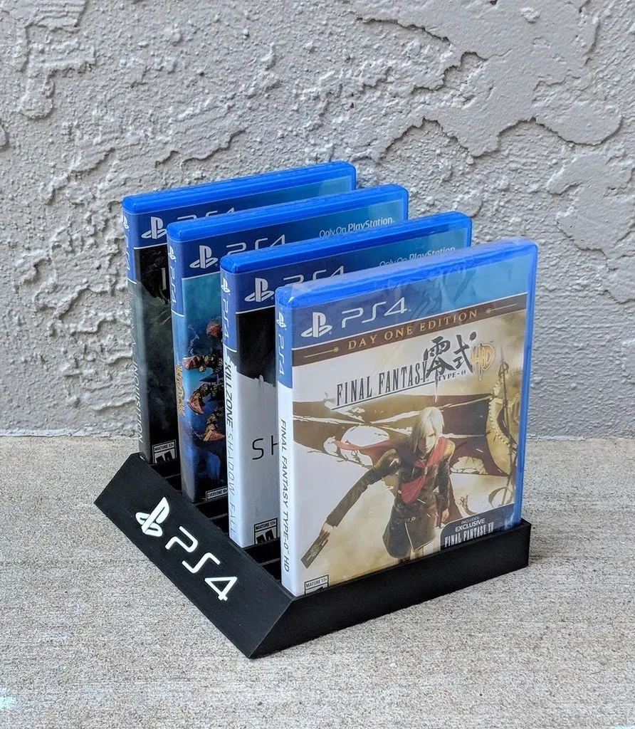 Playstation 4/3 Game Case Holder- Flat & Full Back Options — modelo 3D