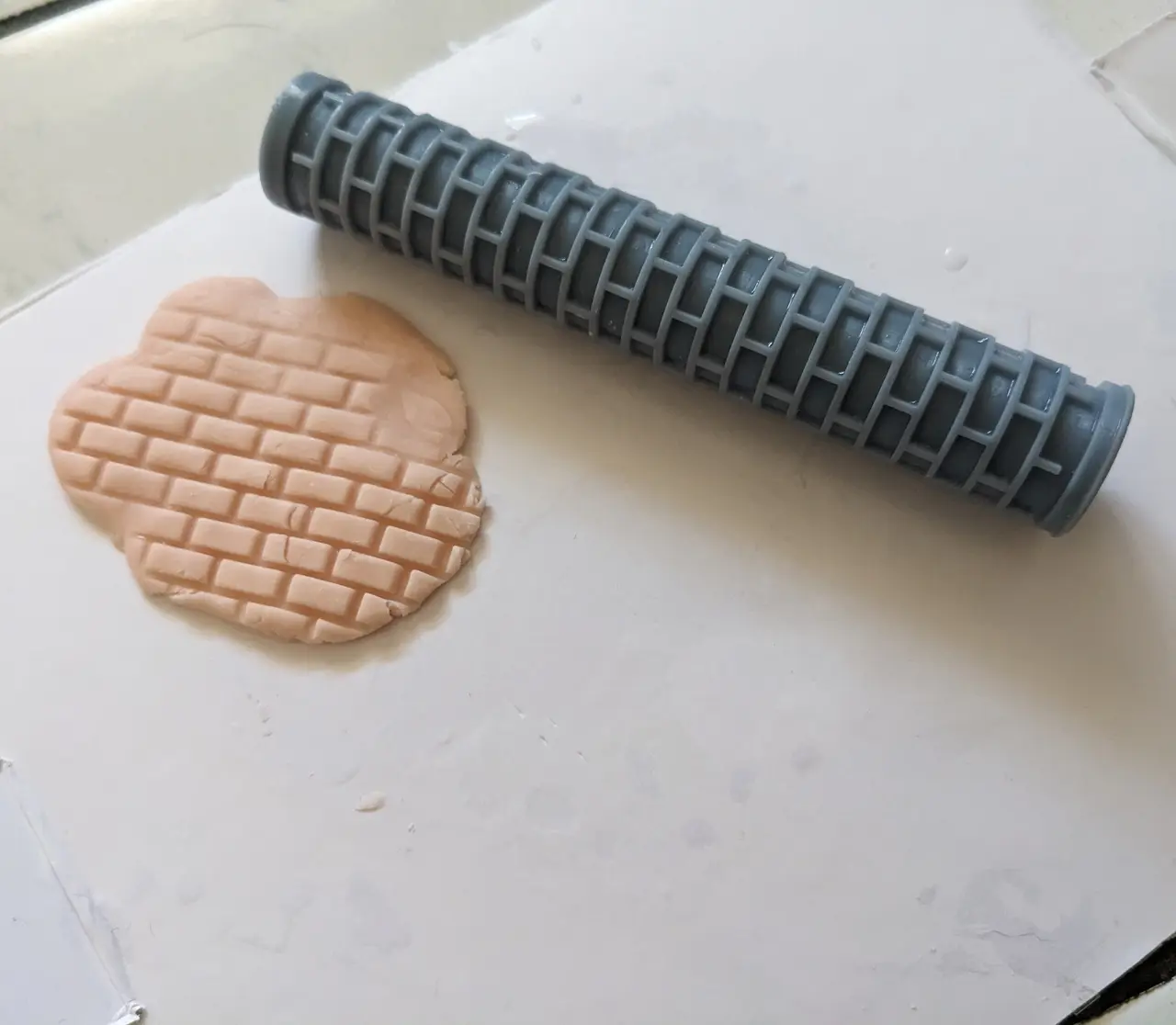 Texture Rolling Pin - Uniform Brick Pattern — modelo 3D