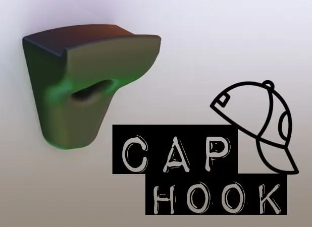 Baseball Cap Wall Hook / Wandhaken für Basecap — modelo 3D