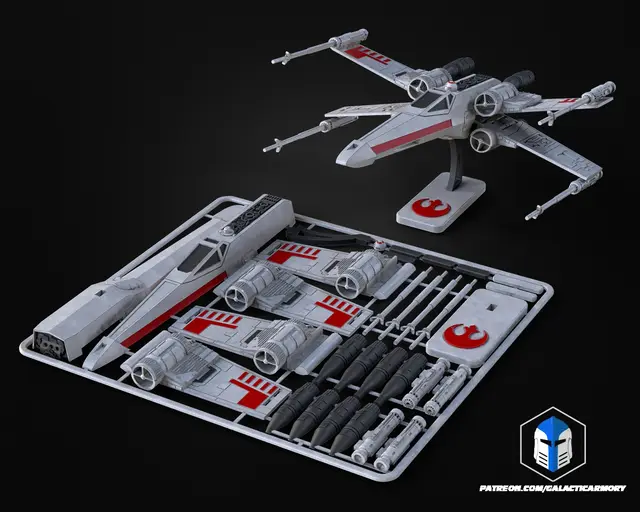X-Wing Vehicle Kit Card - 3D Print Files — modelo 3D