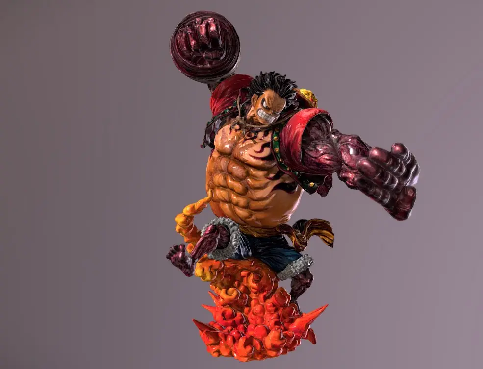 Luffy One Piece 2 Gear 4 model (24cm ↑ + 18cm ↑) — modelo 3D