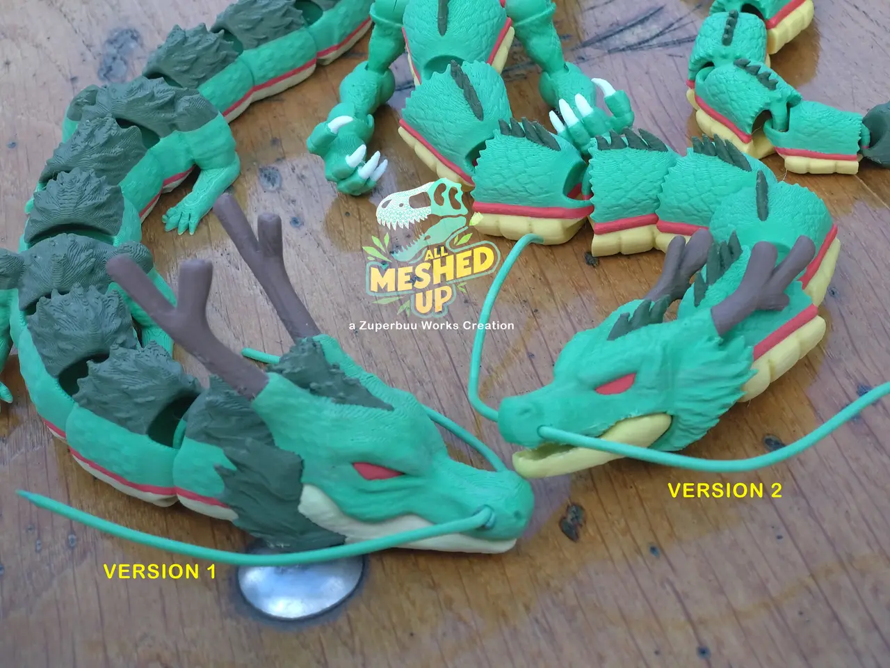 Articulated Shenron Dragon Toy — modelo 3D
