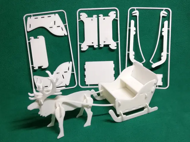 Sleigh christmas card kit 3d print — modelo 3D