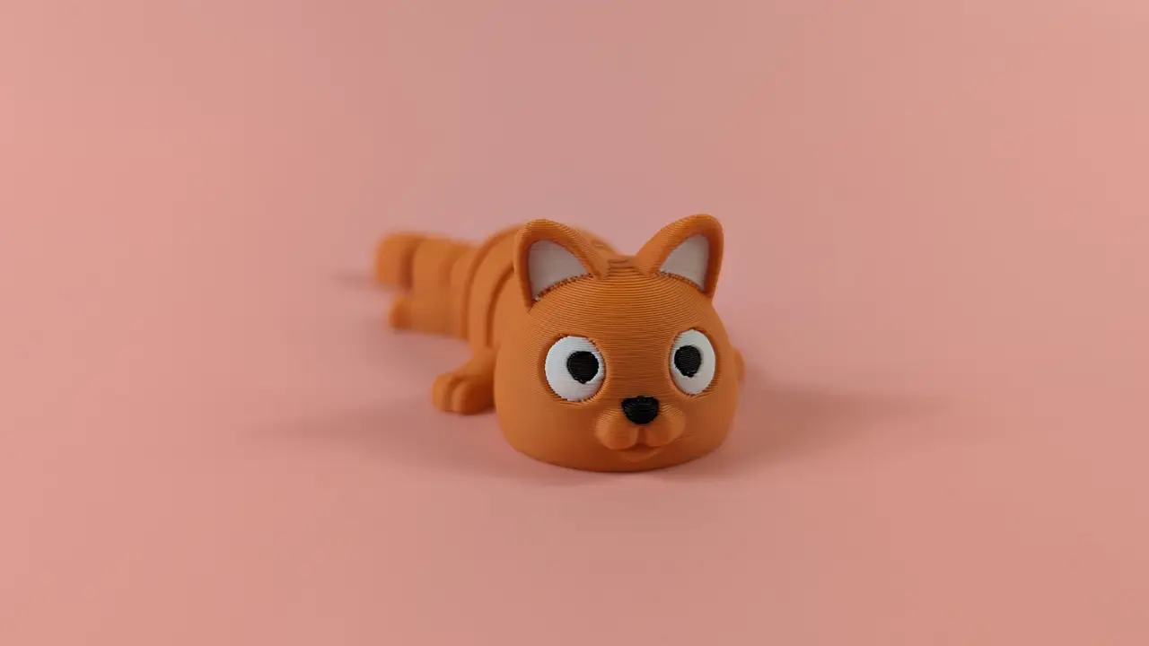 Cat - Articulated Figure Keychain — modelo 3D