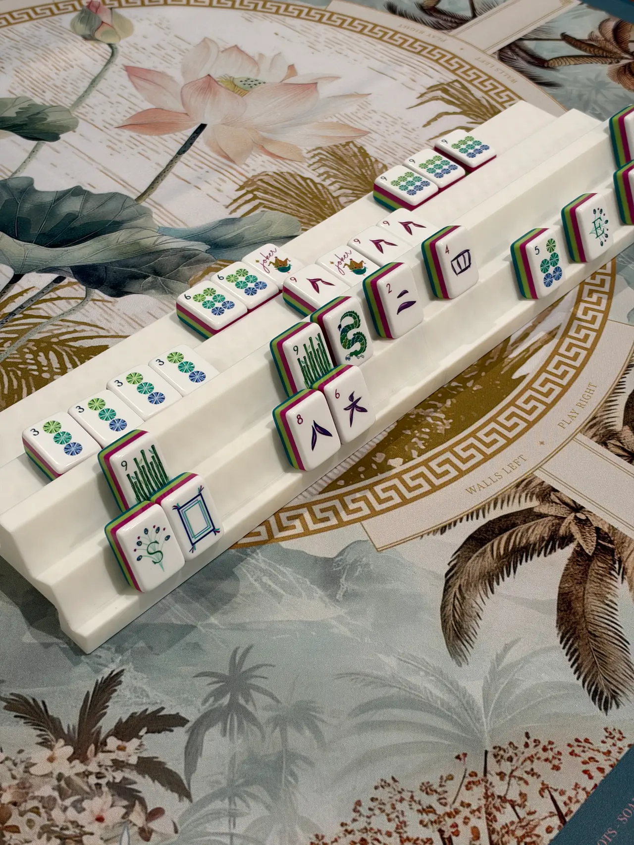 Siamese Double Mahjong Tile Rack — modelo 3D
