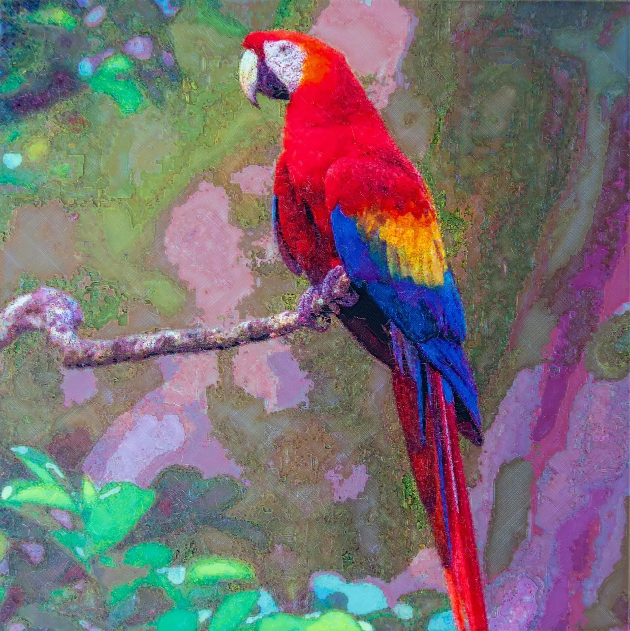 Scarlet Macaw - Filament Painting — modelo 3D