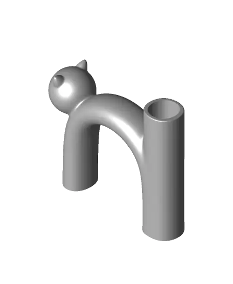 cute cat pen holder — modelo 3D