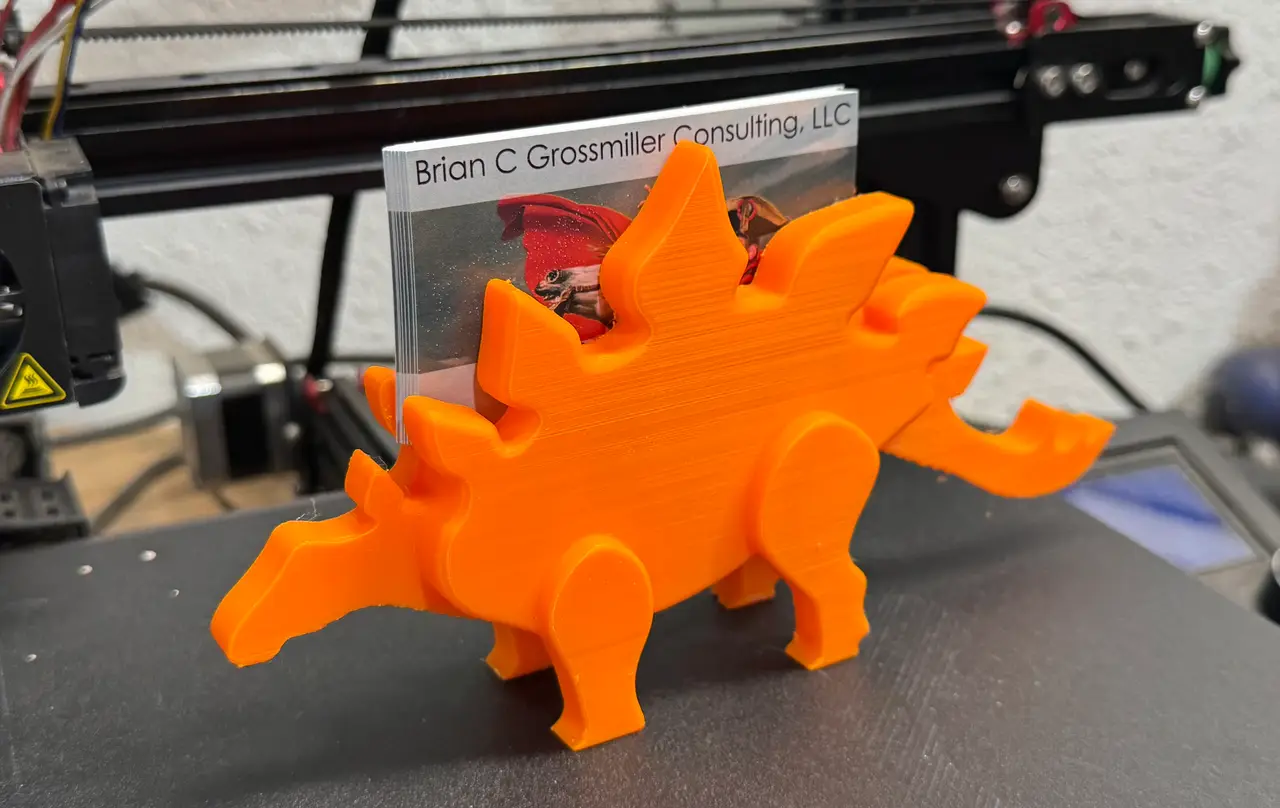 Stegosaurus Business Card Holder — modelo 3D