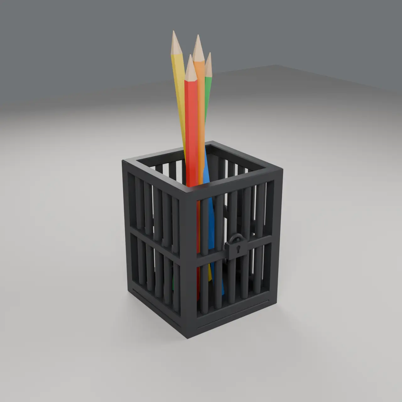 Prison porte-crayons — modelo 3D