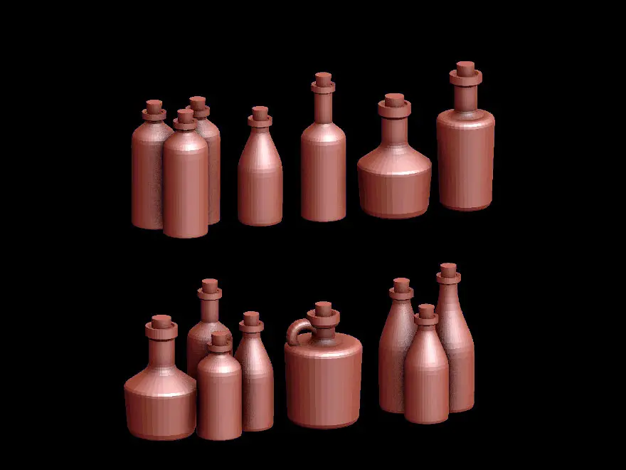 Bottles — modelo 3D