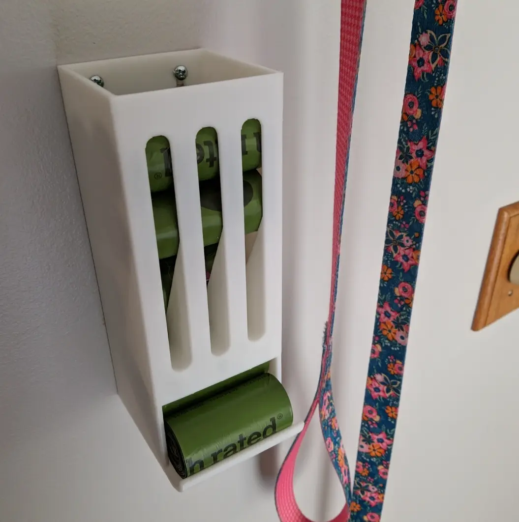 Earth Rated Dog Poop Bags Roll Dispenser - Wall Mounted, No Supports Needed — modelo 3D