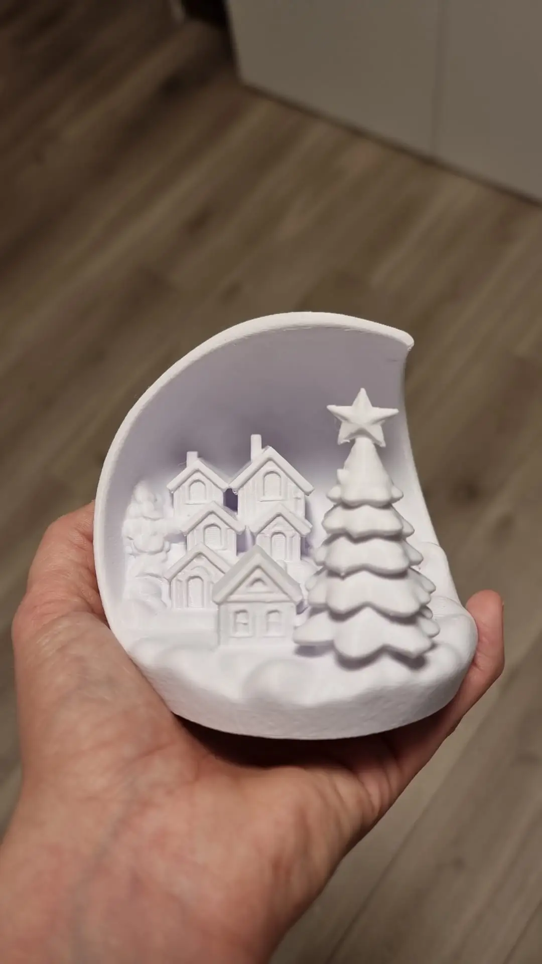 Christmas village with tree — modelo 3D