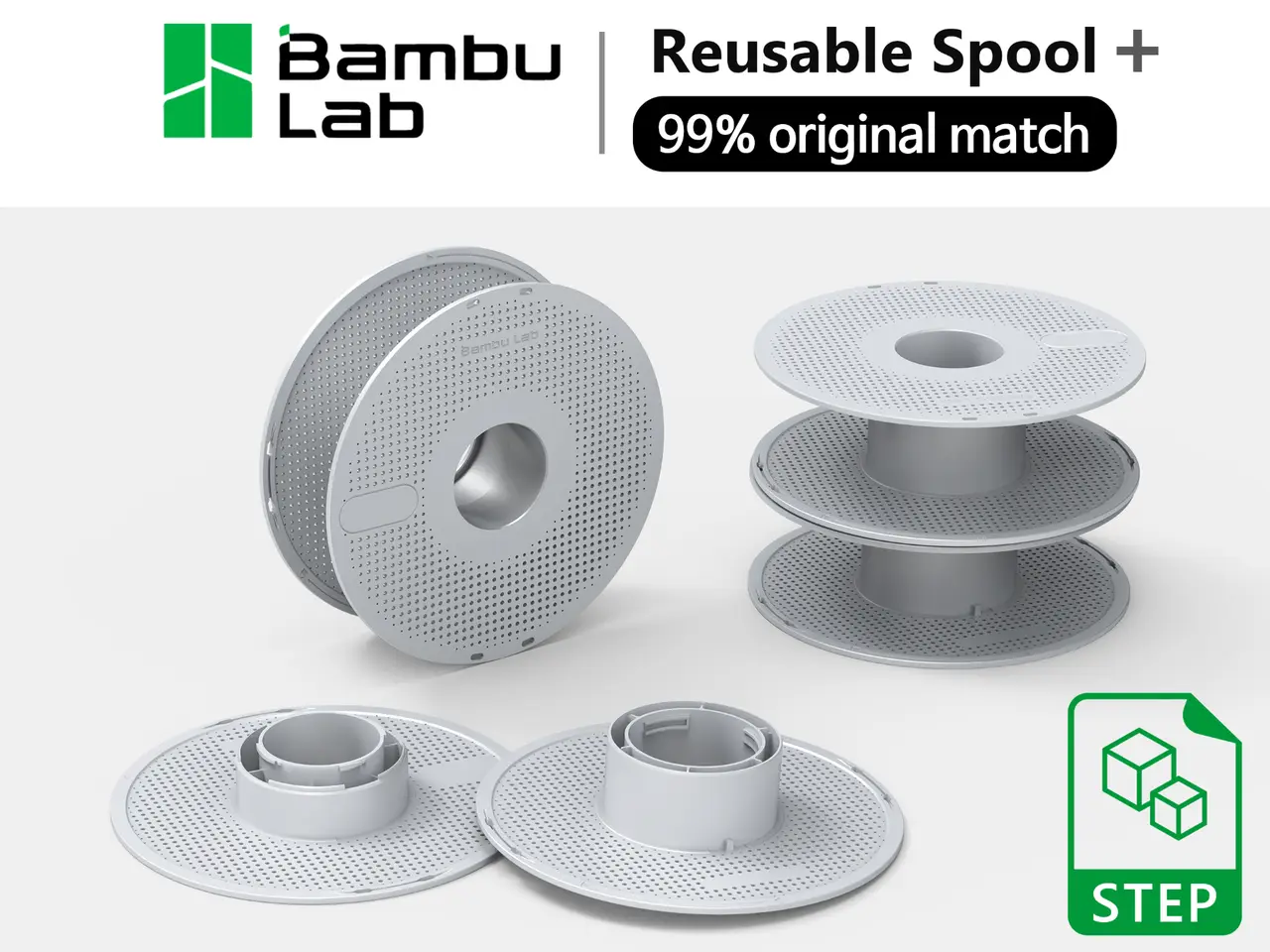 Bambu Lab Spool – 99% original match !!! — modelo 3D