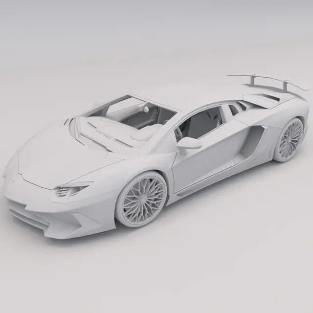 Lamborghini Aventador PRINTABLE Car 3D Digital STL File — modelo 3D