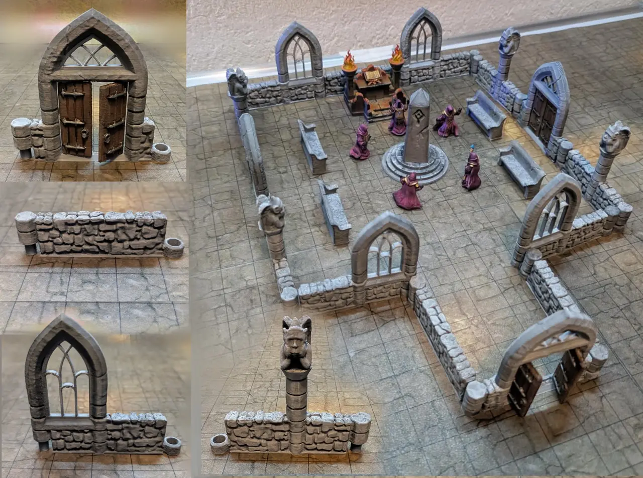 Cathedral / church modular tabletop terrain — modelo 3D