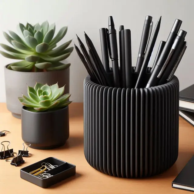 Modern Design Ribbed Pencil Holder, Pencil Cup — modelo 3D