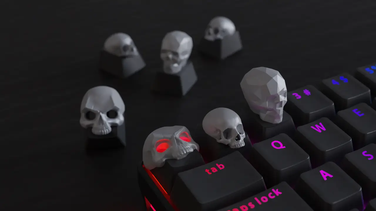 Skull Keycaps — modelo 3D