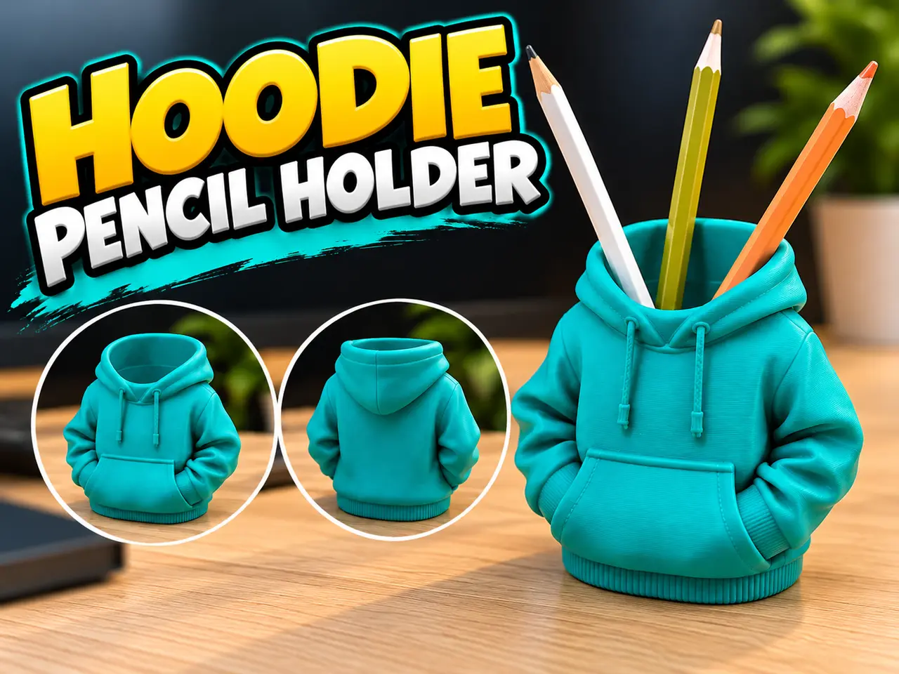 Hoodie Pencil Holder — modelo 3D