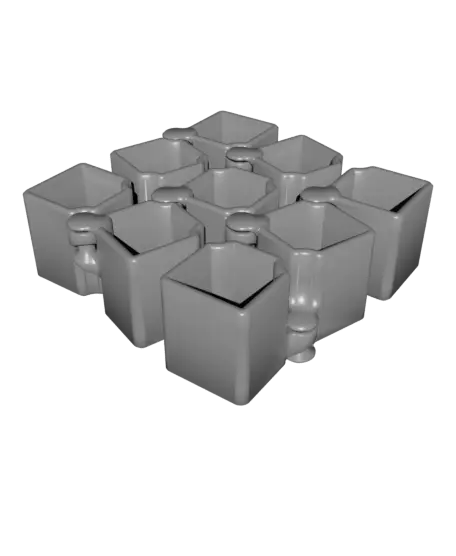 Auxetic Cubes // 18mm 3x3 — modelo 3D