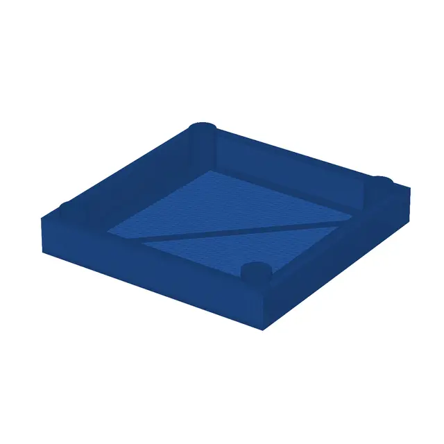 Square Dice Tray — Tabletop Dice Rolling Tray, Support-Free — modelo 3D