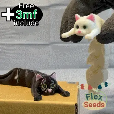 Flexi Holding Cat – Articulated Cute Cat Desk Toy STL — modelo 3D