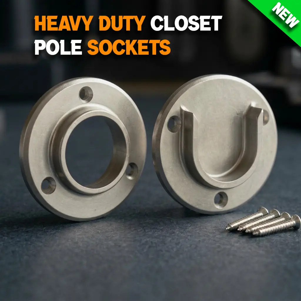 Heavy Duty Closet Pole Sockets — modelo 3D