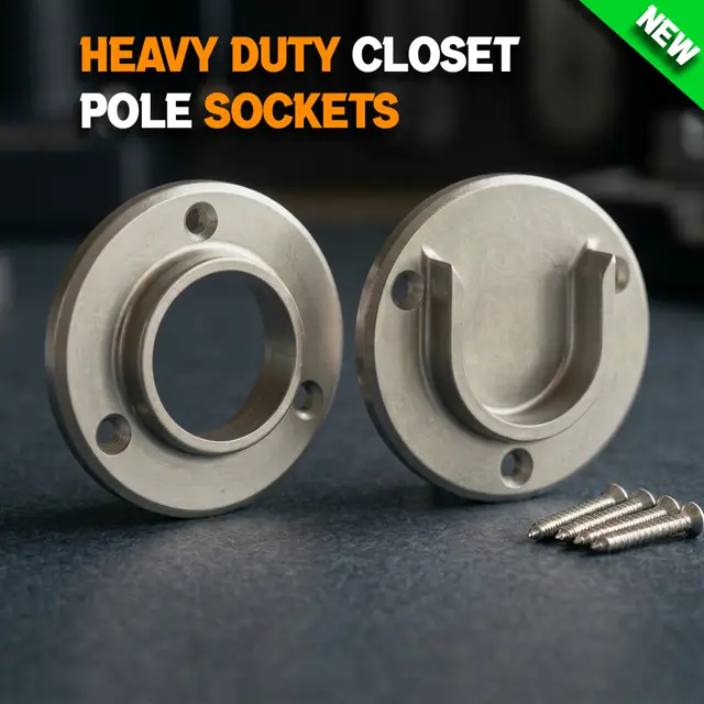 Heavy Duty Closet Pole Sockets — modelo 3D