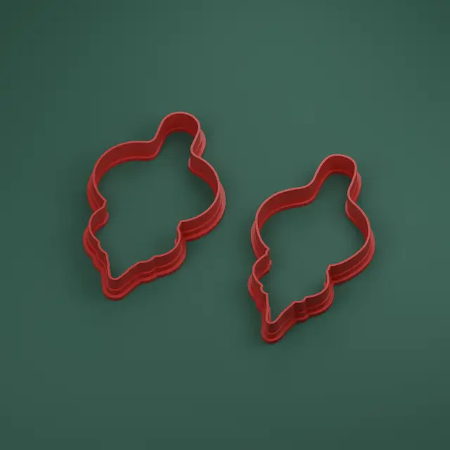Vintage Christmas Ornament Cookie Cutter — modelo 3D