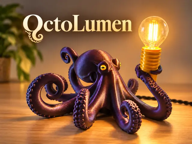 OCTOLUMEN e14 table lamp — modelo 3D