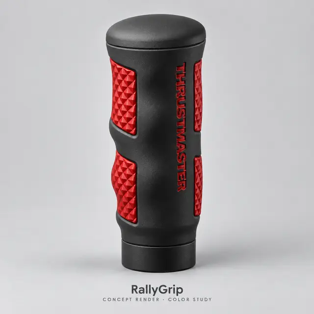 RallyGrip — Custom Racing Shifter Knob for Thrustmaster TH8S — modelo 3D