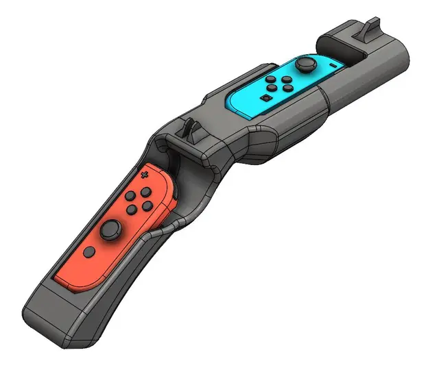 Nintendo Switch Joy Con gun pistol shotgun — modelo 3D