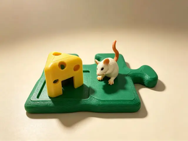 （老鼠奶酪屋）配农场场景拼图底板 亲子场景教具DIY — modelo 3D