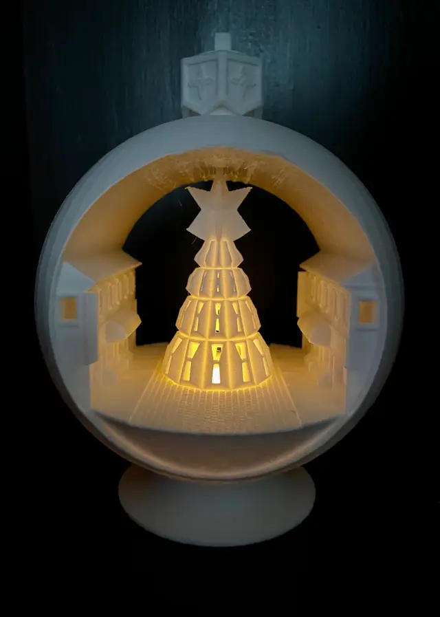 Snowglobe Votive Ornament - Xmas Town — modelo 3D