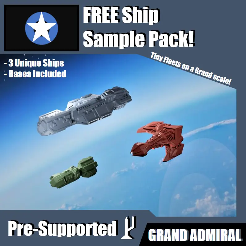 SCI-FI Ships Sample Pack - 1st releases Samples! - Presupported — modelo 3D