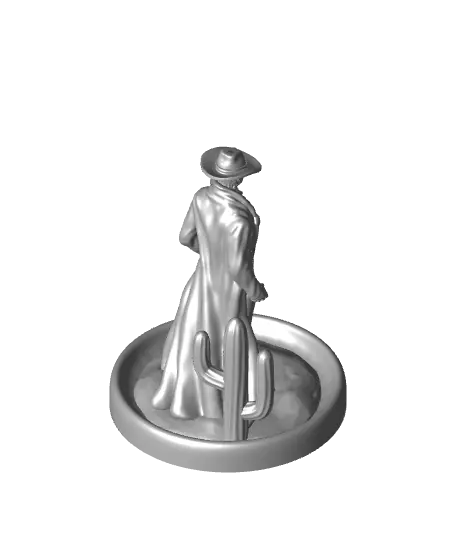 Lonely Cowboy Tray – Unique Western Style Decor — modelo 3D