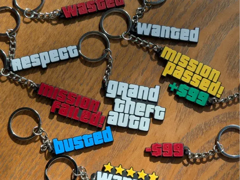 Grand Theft Auto - Keychain Set — modelo 3D