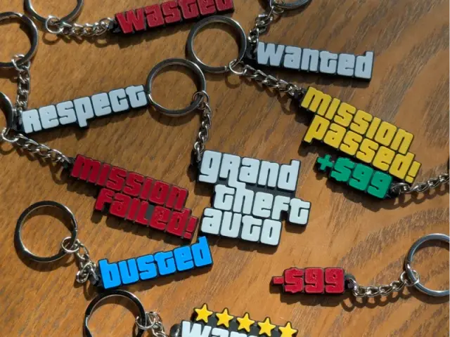 Grand Theft Auto - Keychain Set — modelo 3D