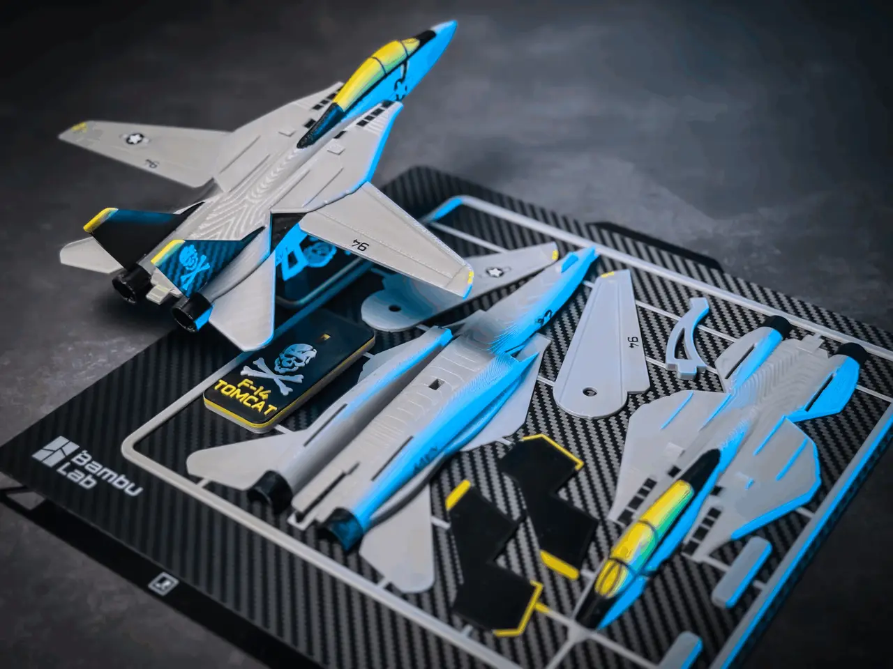 F-14 TOMCAT Plane Kit Card — modelo 3D