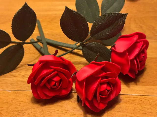 roses with 5 types of stem ( no support ) — modelo 3D