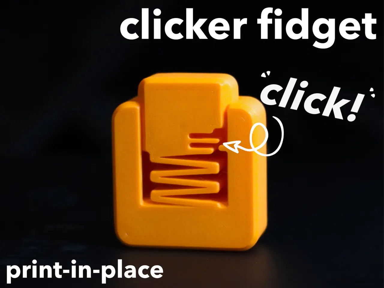clicker fidget - print-in-place — modelo 3D