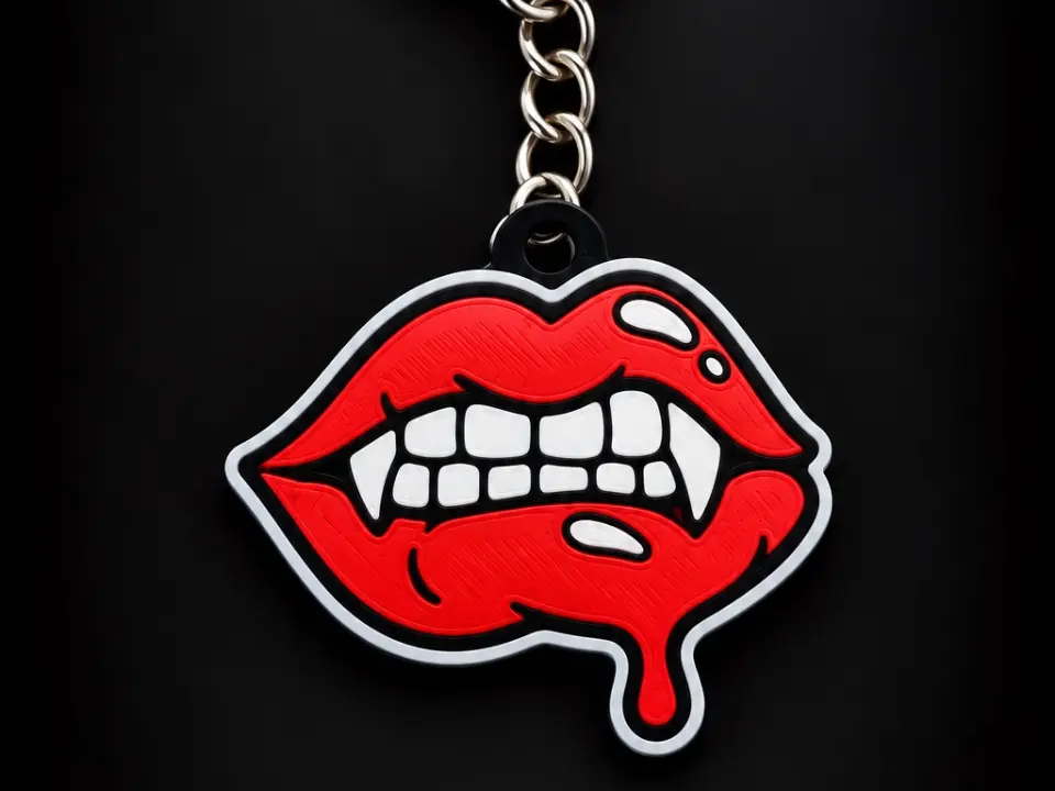 Vampire Lips Keychain — modelo 3D