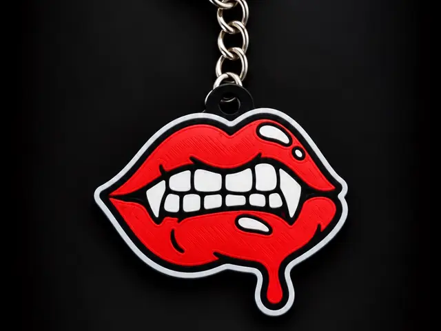 Vampire Lips Keychain — modelo 3D