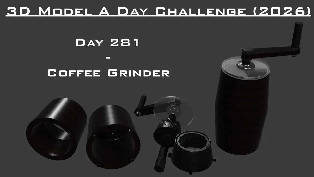 Model A Day Challenge - Day 281 - Coffee Grinder — modelo 3D