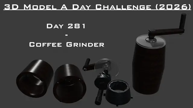 Model A Day Challenge - Day 281 - Coffee Grinder — modelo 3D