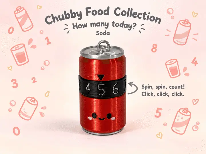 Chubby Soda Can - Fidget & Drink Counter — modelo 3D