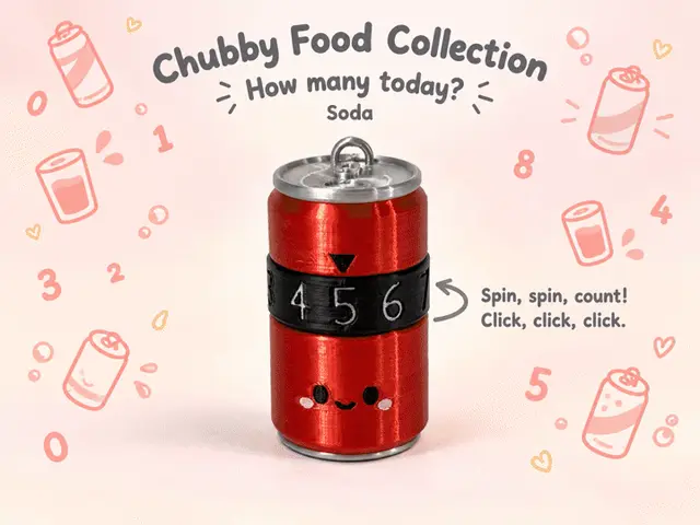 Chubby Soda Can - Fidget & Drink Counter — modelo 3D