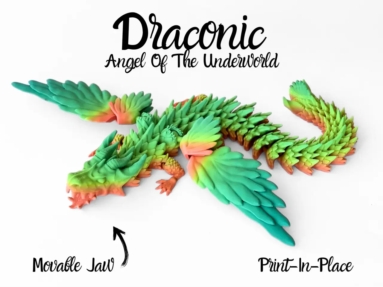 Draconic - Winged Articulated Dragon — modelo 3D