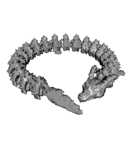articulated voxel dragon — modelo 3D